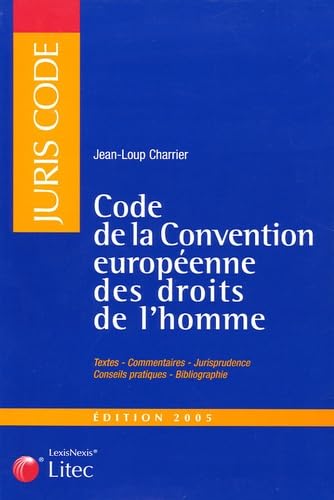 Couverture de Code de la Convention européenne des droits de l'homme