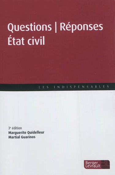 Etat civil : questions-réponses