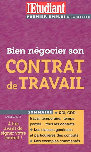 Bien négocier son contrat de travail