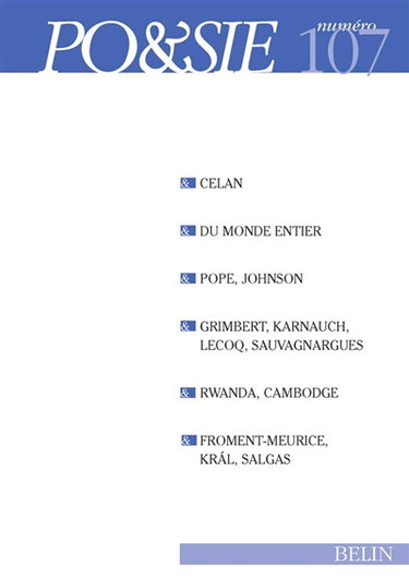 Poésie, n° 107