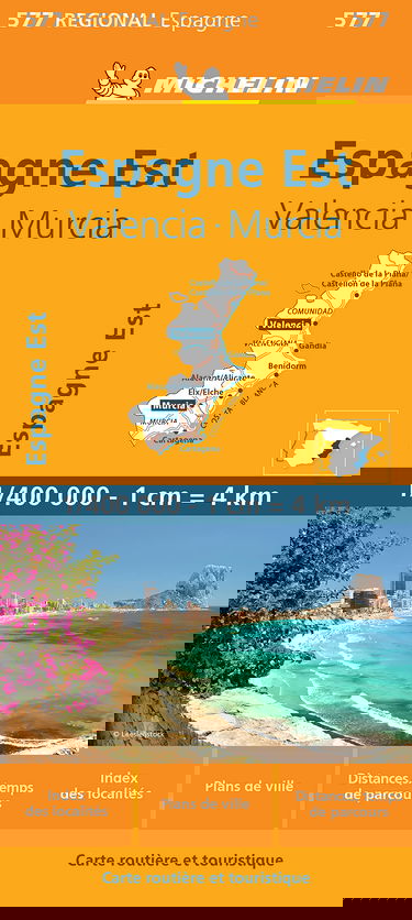 Carte Régionale Espagne Est : Valencia, Murcia