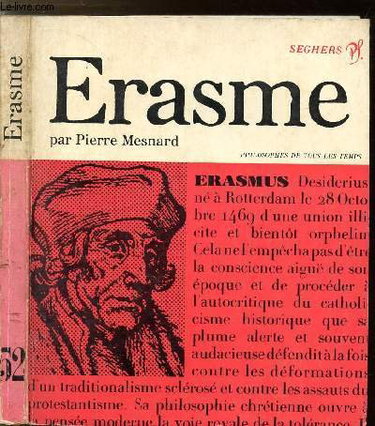 Couverture de Erasme ou le christianisme critique -collection philosophes de tous les temps n° 52