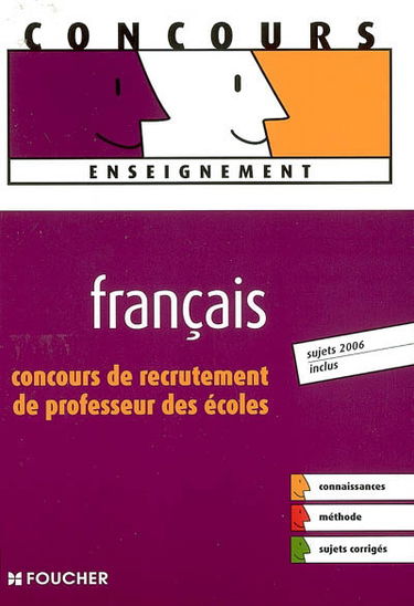 Français, concours de recrutement de professeur des écoles