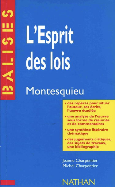 De l'esprit des lois, Montesquieu