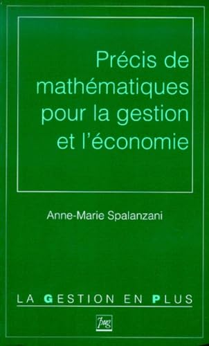 Précis de mathématiques pour la gestion et l'économie