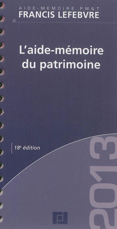 L'aide-mémoire du patrimoine