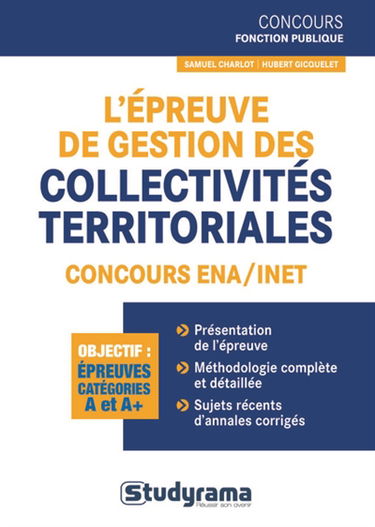 L'épreuve de gestion des collectivités territoriales : concours ENA INET