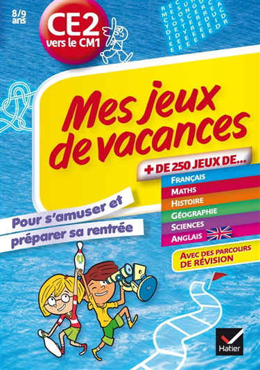 Mes jeux de vacances du CE2 vers le CM1, 8-9 ans