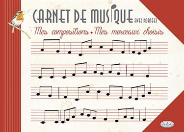 Carnet de note musique avec portées