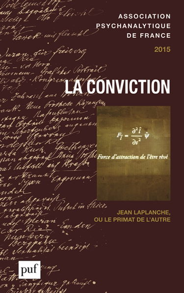 Annuel de l'APF, n° 2015. La conviction