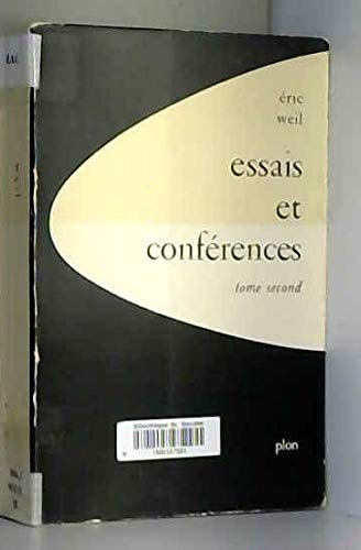 Couverture de ESSAIS ET CONFERENCES PHILOSOPHIE