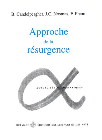 Couverture de Approche de la résurgence