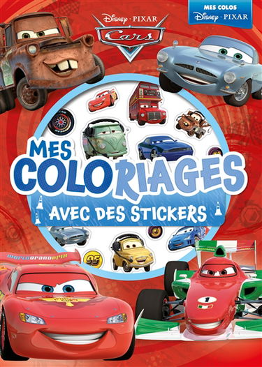 Cars : mes coloriages avec des stickers