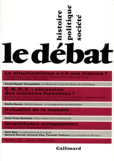 Couverture de Débat (Le), n° 73 par Collectifs