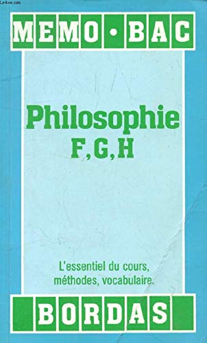 MEMO/30 PHILOSOPH.FGH (Ancienne Edition)
