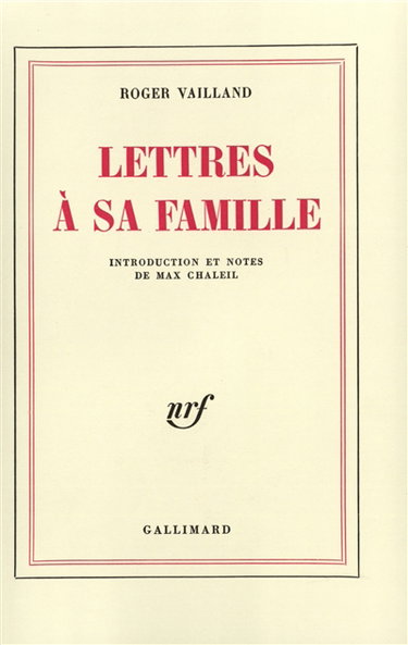 Lettres à sa famille