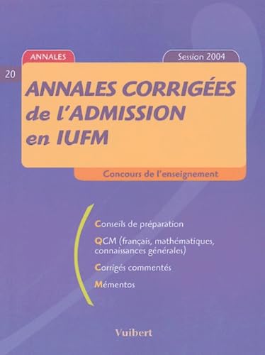 Annales corrigées de l'admission en IUFM