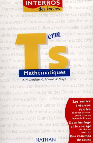 Mathématiques terminales S