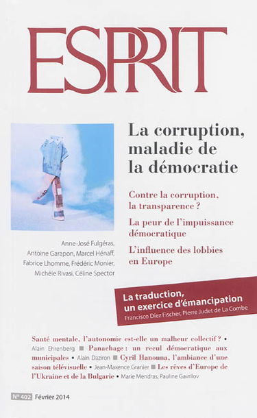 Esprit, n° 402. La corruption, maladie de la démocratie