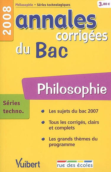 Philosophie séries technologiques : bac 2008