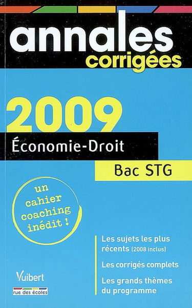 Economie-droit : bac série STG