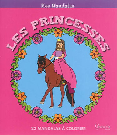 Couverture de Les princesses : 23 mandalas à colorier