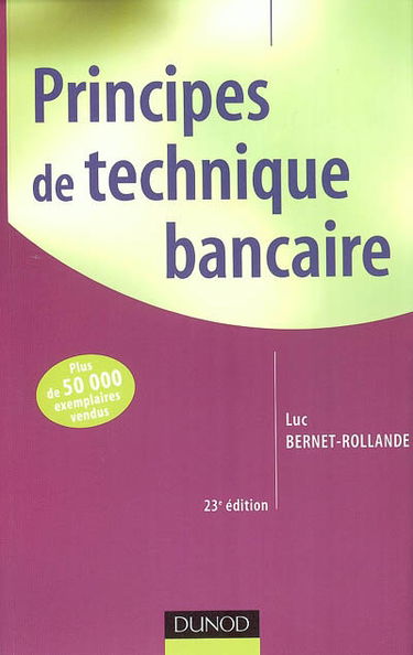 Principes de technique bancaire