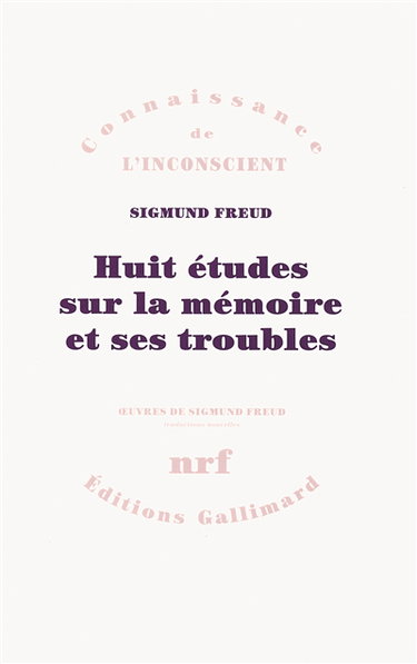 Couverture de Huit études sur la mémoire et ses troubles