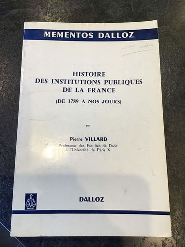 Histoire des institutions publiques de la France