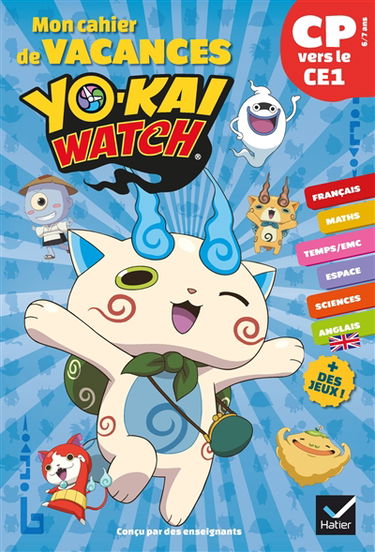 Mon cahier de vacances Yo-kai watch CP vers le CE1, 6-7 ans
