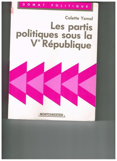 Couverture de Les Partis politiques sous la 5e République