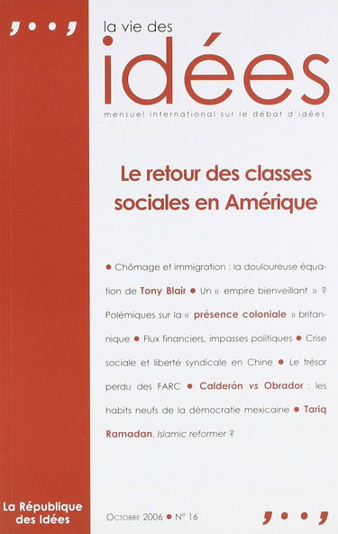 Vie des idées (La), n° 16