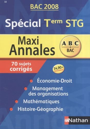 Maxi annales terminale STG