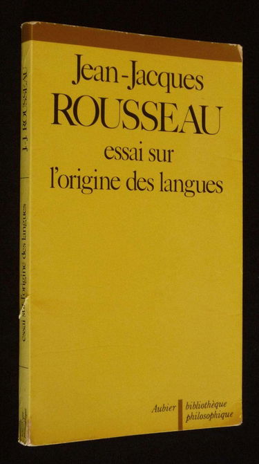 ESSAI SUR L'ORIGINE DES LANGUES