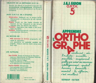 Apprendre l'orthographe : classe de 5e