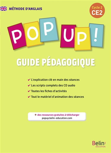 Couverture de Pop up ! CE2 : livre du professeur