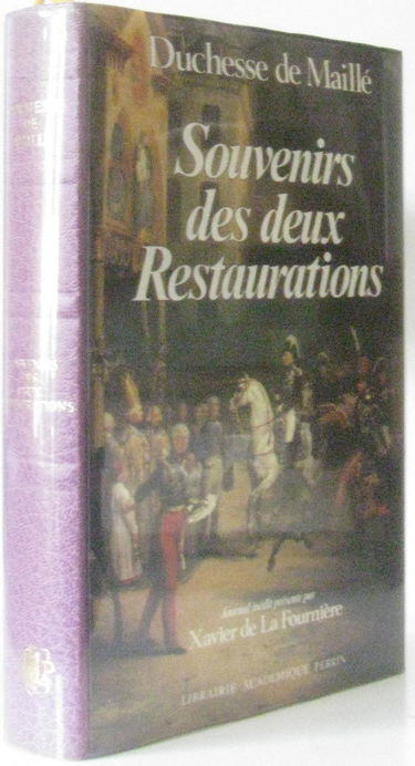 Souvenirs de deux restaurations : journal inédit