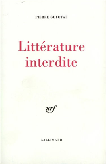 Couverture de Littérature interdite