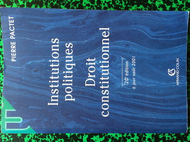 Droit constitutionnel et institutions politiques