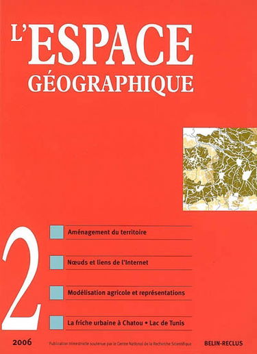 Espace géographique, n° 2 (2006)