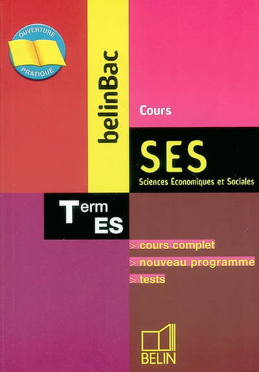 BelinBac SES, terminale ES : cours