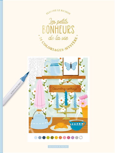 Les petits bonheurs de la vie : coloriage mystère luxe