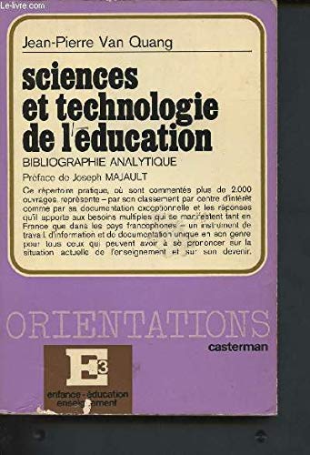 Sciences et technologie de l'éducation. Bibliographie analytique