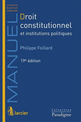 Droit constitutionnel et institutions politiques