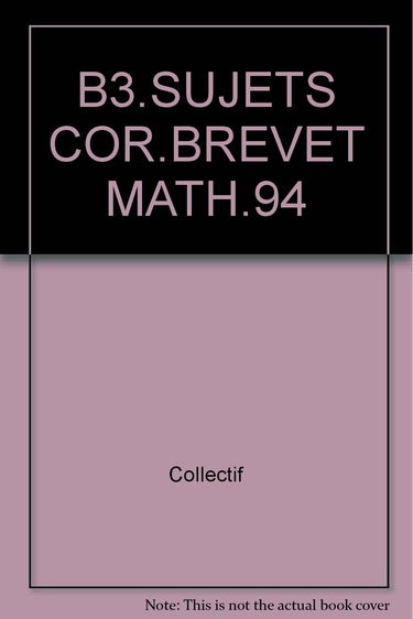 Brevet mathématiques : sujets corrigés