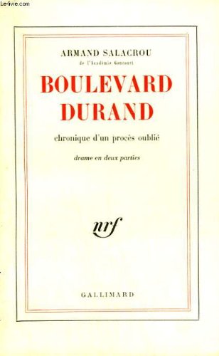 Couverture de Boulevard durand. chronique d'un proces oublie.