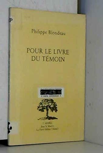 Pour le livre du témoin