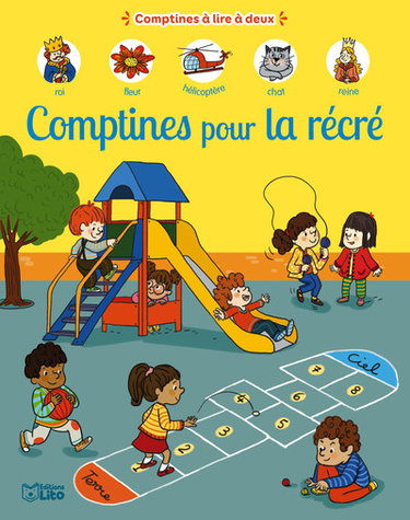 Couverture de Comptines pour la récré : comptines à lire à deux par Séverine Cordier