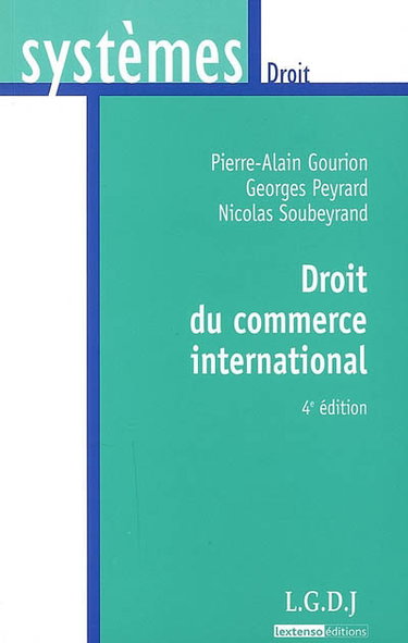 Couverture de Droit du commerce international