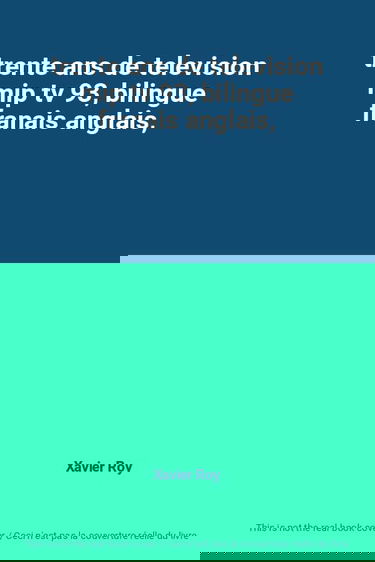 trente ans de television mip tv 93, bilingue franais anglais,